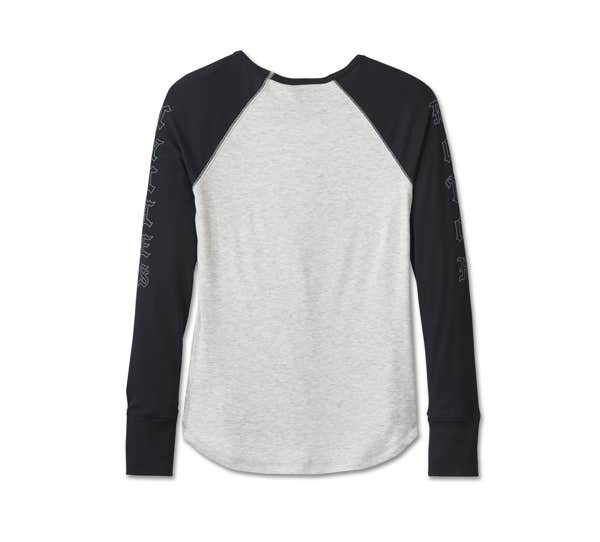 HARLEY-DAVIDSON WOMENS AUTHENTIC LONG SLEEVE RIB TOP
