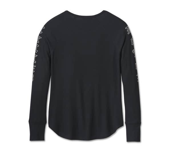 HARLEY-DAVIDSON WOMENS AUTHENTIC LONG SLEEVE RIB TOP