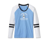 HARLEY-DAVIDSON WOMENS FIRST-CLASS LONG SLEEVE RAGLAN TOP