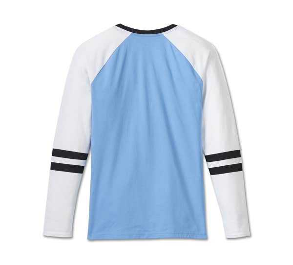 HARLEY-DAVIDSON WOMENS FIRST-CLASS LONG SLEEVE RAGLAN TOP