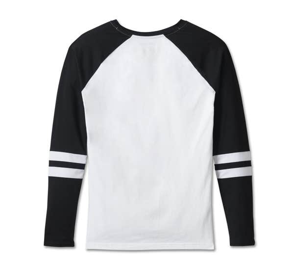HARLEY-DAVIDSON WOMENS FIRST-CLASS LONG SLEEVE RAGLAN TOP