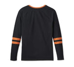 HARLEY-DAVIDSON WOMENS FIRST-CLASS LONG SLEEVE RAGLAN TOP