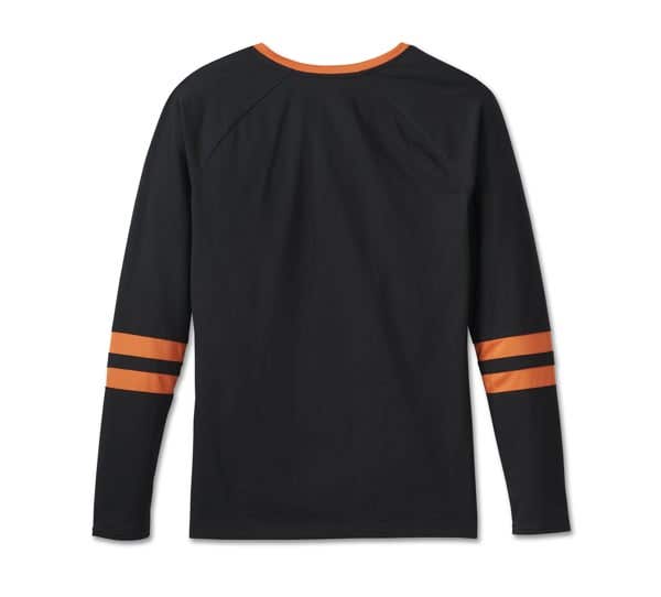 HARLEY-DAVIDSON WOMENS FIRST-CLASS LONG SLEEVE RAGLAN TOP