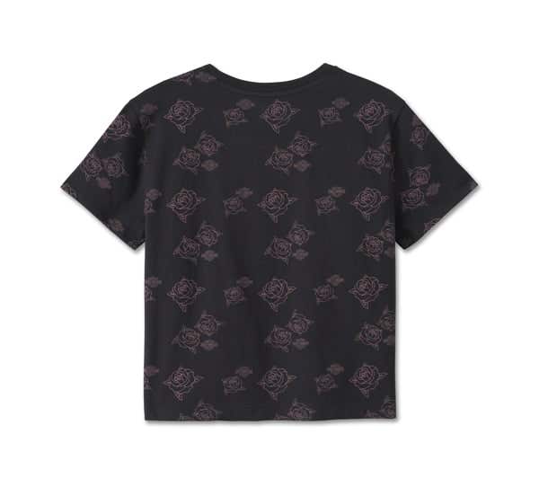 HARLEY-DAVIDSON WOMENS H-D ROSEBUD PRINT TOP