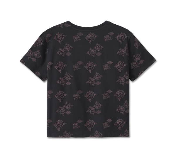HARLEY-DAVIDSON WOMENS H-D ROSEBUD PRINT TOP