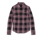 HARLEY-DAVIDSON WOMENS RETRO LONG SLEEVE FLANNEL SHIRT