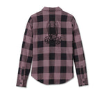 HARLEY-DAVIDSON WOMENS RETRO LONG SLEEVE FLANNEL SHIRT