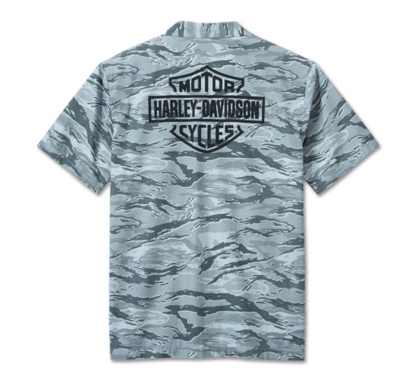 HARLEY-DAVIDSON MENS BAR & SHIELD CAMO SHIRT