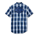 HARLEY-DAVIDSON MENS BAR & SHIELD SS PLAID SHIRT