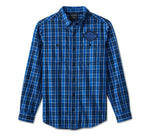 HARLEY-DAVIDSON MENS BAR & SHIELD LS PLAID SHIRT