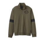 HARLEY-DAVIDSON MENS BAR & SHIELD 1/4 ZIP FLEECE