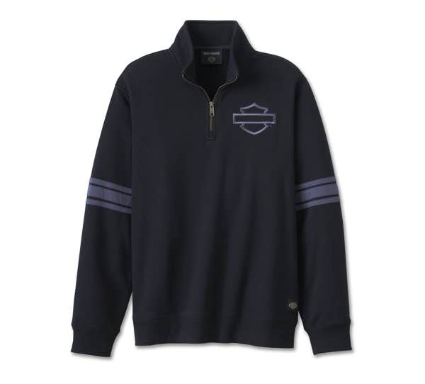 HARLEY-DAVIDSON MENS BAR & SHIELD 1/4 ZIP FLEECE