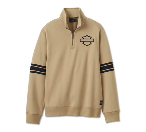 HARLEY-DAVIDSON MENS BAR & SHIELD 1/4 ZIP FLEECE