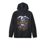 HARLEY-DAVIDSON MENS LOADED WITH HORSEPOWER RAGLAN HOODIE