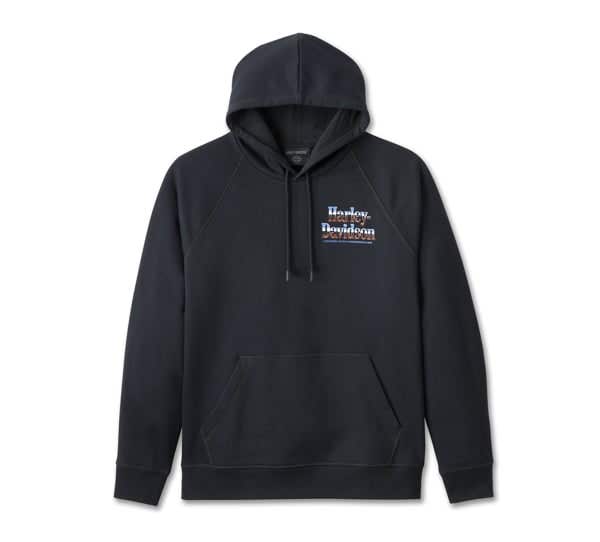 HARLEY-DAVIDSON MENS LOADED WITH HORSEPOWER RAGLAN HOODIE