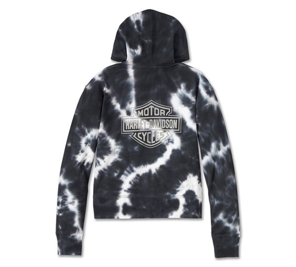 HARLEY-DAVIDSON WOMENS BAR & SHIELD TIE DYE HOODIE