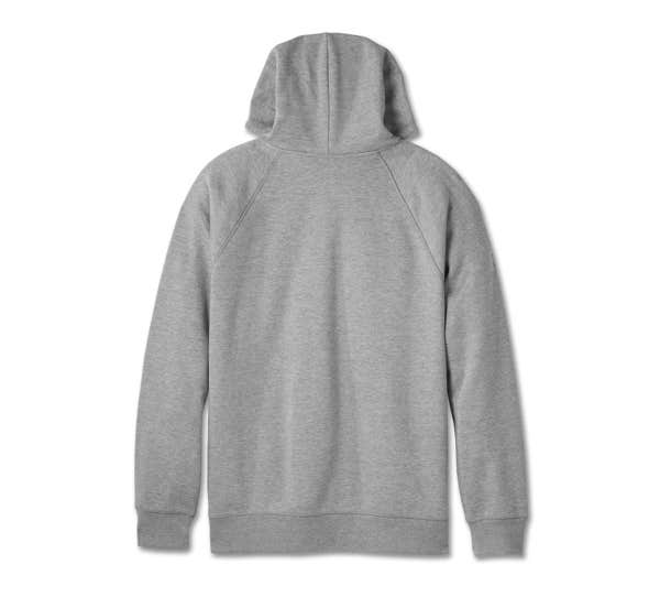 HARLEY-DAVIDSON MENS BAR & SHIELD CONTRAST PULLOVER HOODIE
