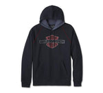 HARLEY-DAVIDSON MENS BAR & SHIELD CONTRAST PULLOVER HOODIE