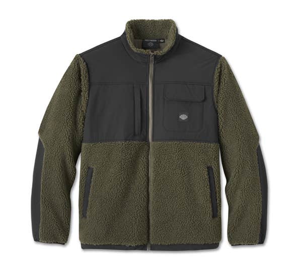 HARLEY-DAVIDSON MENS HARLEY-DAVIDSON SHERPA FULL ZIP