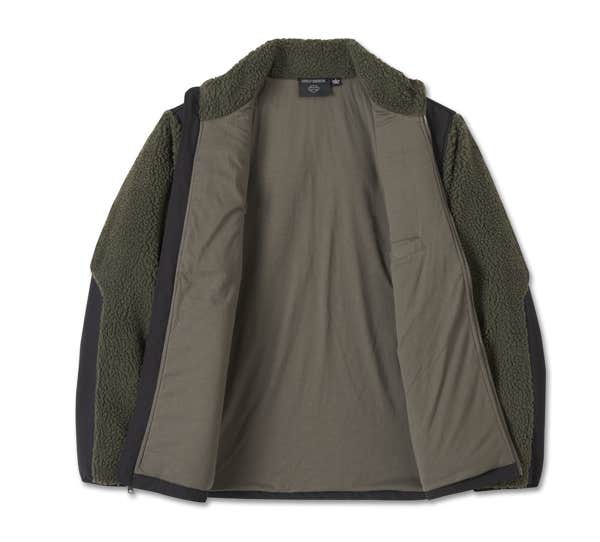 HARLEY-DAVIDSON MENS HARLEY-DAVIDSON SHERPA FULL ZIP