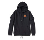 HARLEY-DAVIDSON WOMENS WICKED DOUBLE LAYER HOODIE