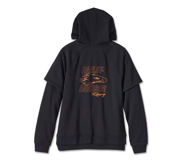 HARLEY-DAVIDSON WOMENS WICKED DOUBLE LAYER HOODIE
