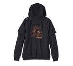 HARLEY-DAVIDSON WOMENS WICKED DOUBLE LAYER HOODIE