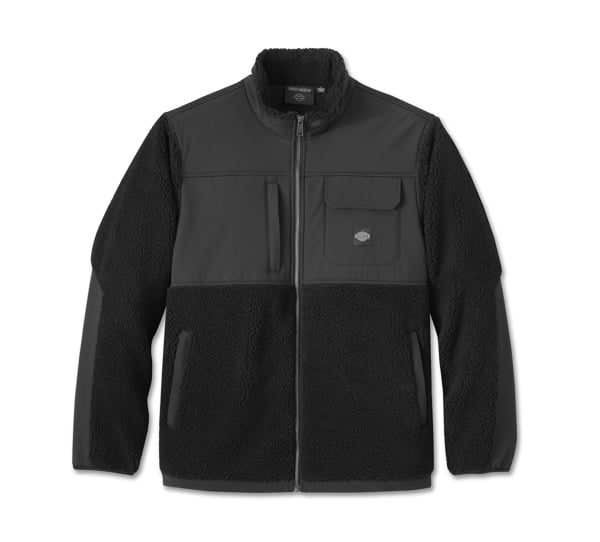 HARLEY-DAVIDSON MENS HARLEY-DAVIDSON SHERPA FULL ZIP