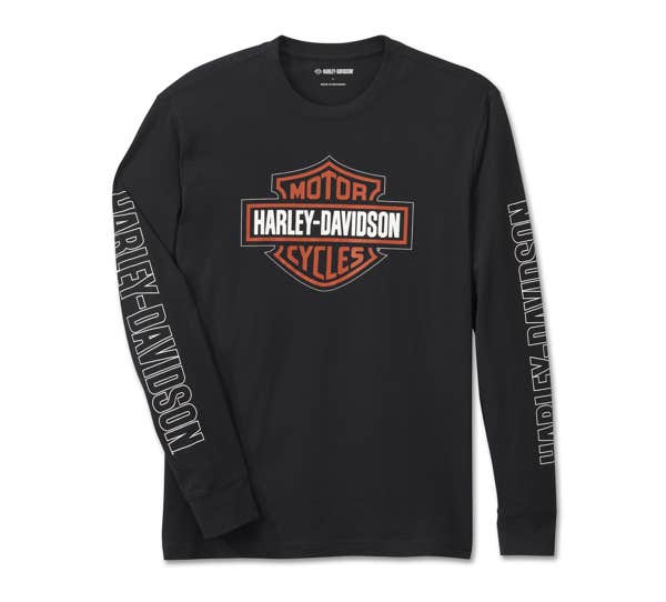 HARLEY-DAVIDSON MENS BAR & SHIELD LONG SLEEVE PAJAMA SET