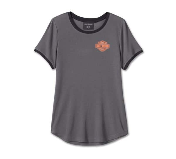 HARLEY-DAVIDSON WOMENS RINGER TEE