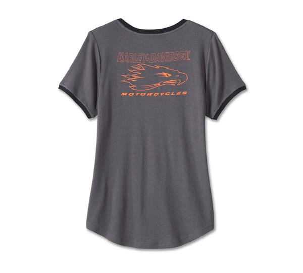 HARLEY-DAVIDSON WOMENS RINGER TEE