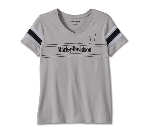 HARLEY-DAVIDSON WOMENS #1 RACING TEE WITH REFLECTIVE STRIPE