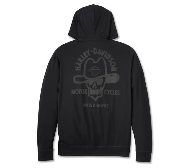 HARLEY-DAVIDSON MENS COWBOY RIDER HOODED HENLEY
