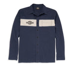 HARLEY-DAVIDSON MENS ARCHED GRAPHIC COLORBLOCK MECHANICS SHIRT