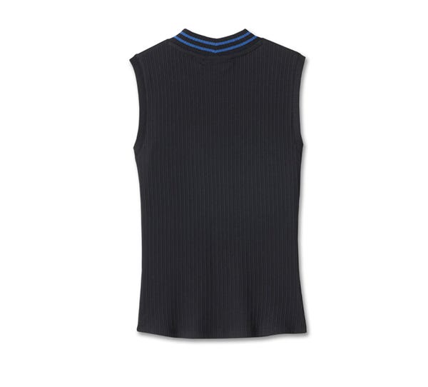 HARLEY-DAVIDSON WOMENS VICTORY HIGH-NECK SLEEVELESS TOP