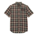 HARLEY-DAVIDSON MENS RACER FONT PLAID SHIRT