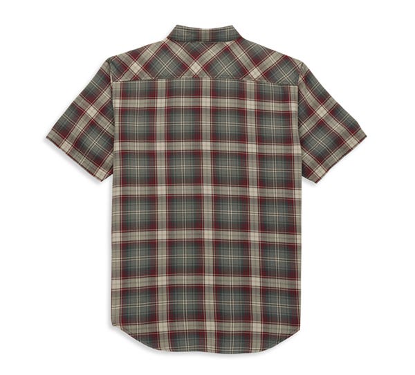 HARLEY-DAVIDSON MENS RACER FONT PLAID SHIRT