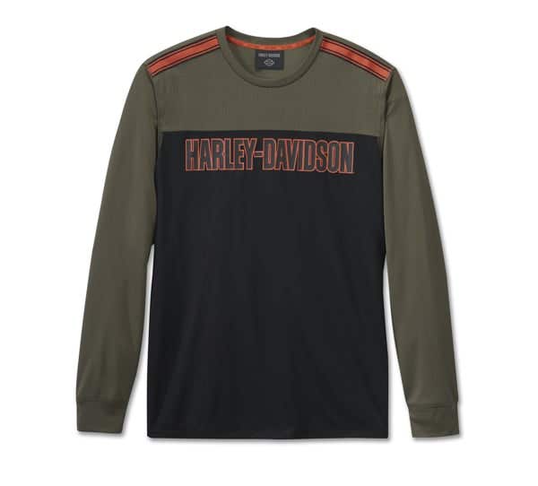 HARLEY-DAVIDSON MENS H-D TECH LONG SLEEVE TEE