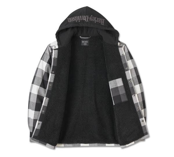 HARLEY-DAVIDSON MENS TRAVELER HOODED SHIRT JACKET