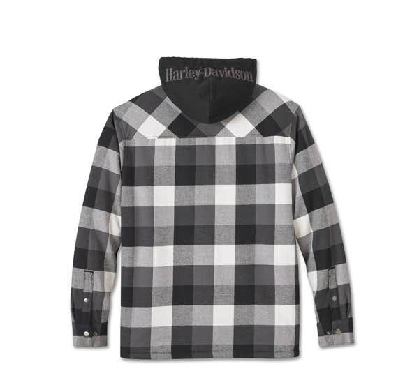 HARLEY-DAVIDSON MENS TRAVELER HOODED SHIRT JACKET
