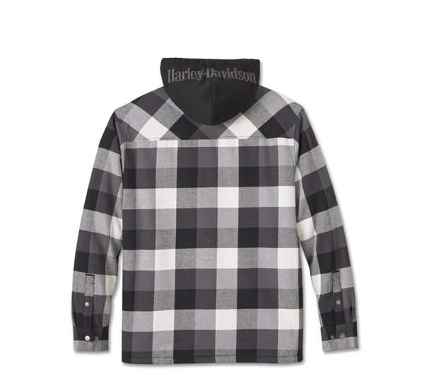 HARLEY-DAVIDSON MENS TRAVELER HOODED SHIRT JACKET