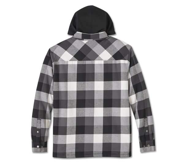 HARLEY-DAVIDSON MENS TRAVELER HOODED SHIRT JACKET