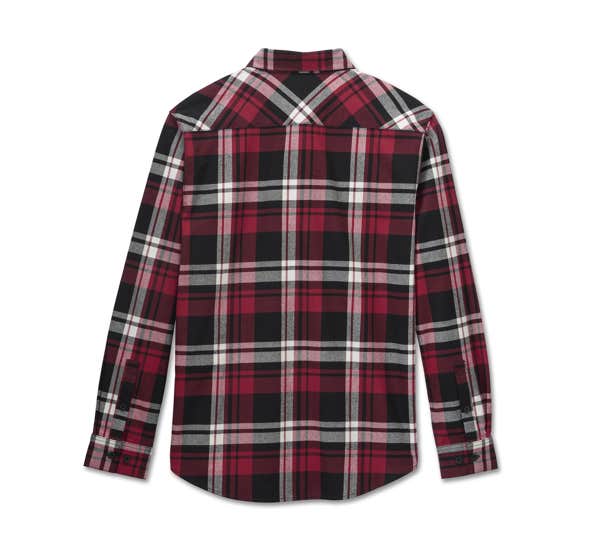 HARLEY-DAVIDSON MENS BAR & SHIELD FLANNEL SHIRT