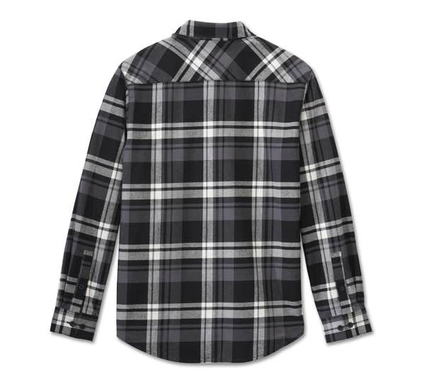 HARLEY-DAVIDSON MENS BAR & SHIELD FLANNEL SHIRT