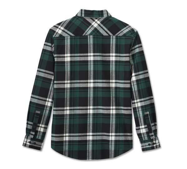 HARLEY-DAVIDSON MENS BAR & SHIELD FLANNEL SHIRT