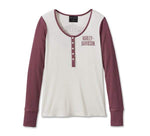 HARLEY-DAVIDSON WOMENS BAR & SHIELD TIMELESS HENLEY