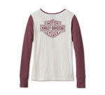 HARLEY-DAVIDSON WOMENS BAR & SHIELD TIMELESS HENLEY
