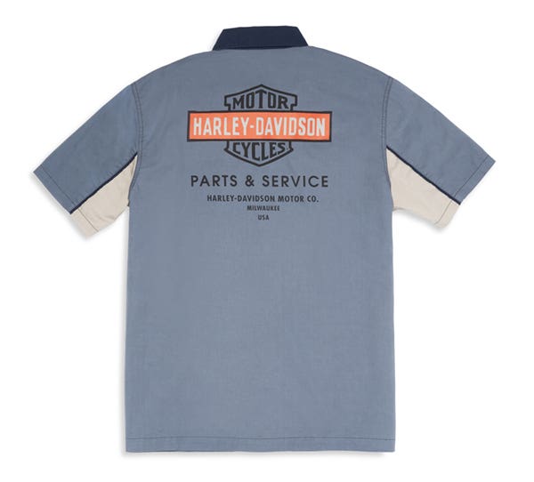 HARLEY-DAVIDSON MENS COLORBLOCK MECHANICS SHIRT