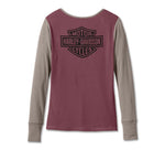 HARLEY-DAVIDSON WOMENS BAR & SHIELD TIMELESS HENLEY