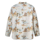 HARLEY-DAVIDSON MENS OUT WEST PRINTED WOVEN SHIRT
